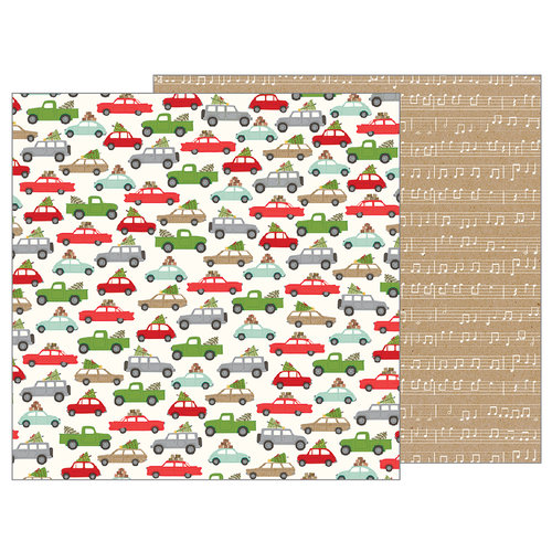 Pebbles - Merry Merry Collection - Christmas - 12 x 12 Double Sided Paper - Over the River