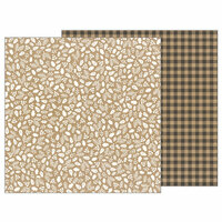 Pebbles - Merry Merry Collection - Christmas - 12 x 12 Double Sided Paper - Kraft Sprigs