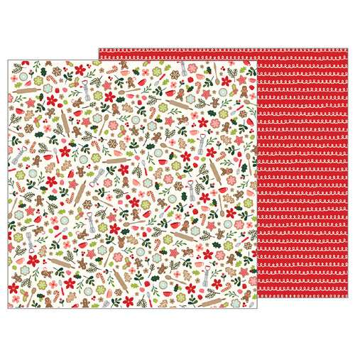Pebbles - Merry Merry Collection - Christmas - 12 x 12 Double Sided Paper - Baking Delights