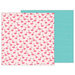 Pebbles - Sunshiny Days Collection - 12 x 12 Double Sided Paper - Pink Flamingos
