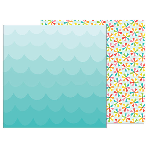 Pebbles - Sunshiny Days Collection - 12 x 12 Double Sided Paper - Let's Float