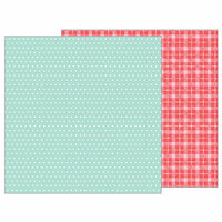Pebbles - Forever My Always Collection - 12 x 12 Double Sided Paper - Mint Dots