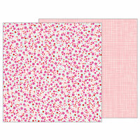 Pebbles - Forever My Always Collection - 12 x 12 Double Sided Paper - Sprinkled Blossoms