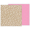 Pebbles - Forever My Always Collection - 12 x 12 Double Sided Paper - Love Lace