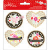 Pebbles - Forever My Always Collection - Rosettes with Foil Accents