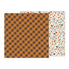Pebbles - Midnight Haunting Collection - Halloween - 12 x 12 Double Sided Paper - Autumn Plaid