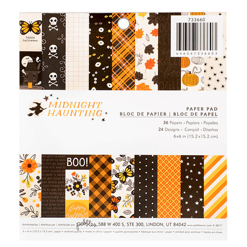 Pebbles - Midnight Haunting Collection - Halloween - 6 x 6 Paper Pad