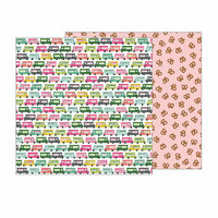 Pebbles - Girl Squad Collection - 12 x 12 Double Sided Paper - Food On The Go