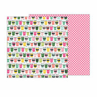 Pebbles - Girl Squad Collection - 12 x 12 Double Sided Paper - Soda Shop