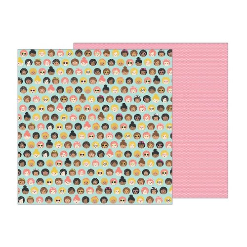Pebbles - Girl Squad Collection - 12 x 12 Double Sided Paper - Girl Squad