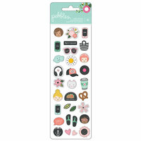 Pebbles - Girl Squad Collection - Mini Puffy Stickers