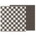 Pebbles - Heart of Home Collection - 12 x 12 Double Sided Paper - Pinstripe Buffalo Check