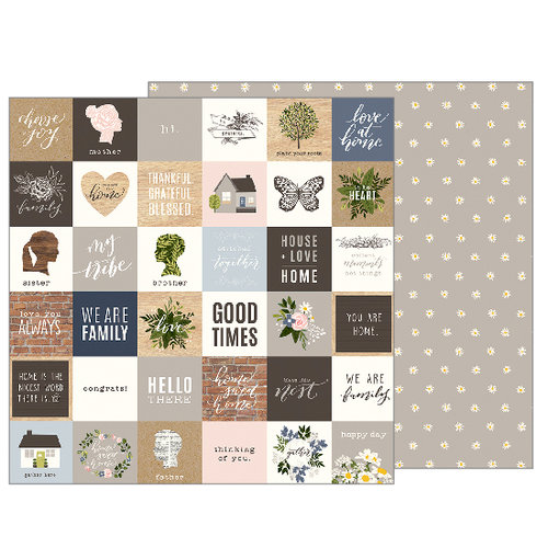 Pebbles - Heart of Home Collection - 12 x 12 Double Sided Paper - Love at Home