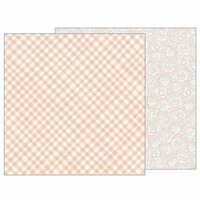 Pebbles - Heart of Home Collection - 12 x 12 Double Sided Paper - Painted Gingham