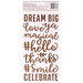 Pebbles - Patio Party Collection - Thickers - Printed Cardstock - Phrase - Wood