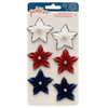 Pebbles - Land That I Love Collection - 3 Dimensional Stickers with Glitter Accents - Star Rosettes