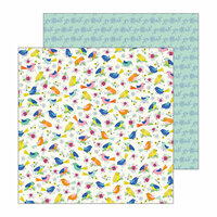 Pebbles - My Bright Life Collection - 12 x 12 Double Sided Paper - My Tweets