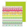Pebbles - My Bright Life Collection - 12 x 12 Double Sided Paper - Retro Stripes