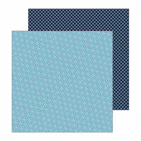 Pebbles - My Bright Life Collection - 12 x 12 Double Sided Paper - Blue Garden