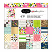 Pebbles - My Bright Life Collection - 12 x 12 Paper Pad with Foil Accents