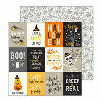 Pebbles - Spooky Boo Collection - Halloween - 12 x 12 Double Sided Paper - Boo Stuff