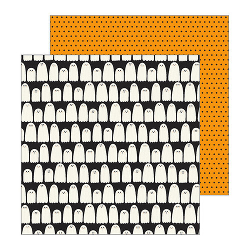 Pebbles - Spooky Boo Collection - Halloween - 12 x 12 Double Sided Paper - Boo