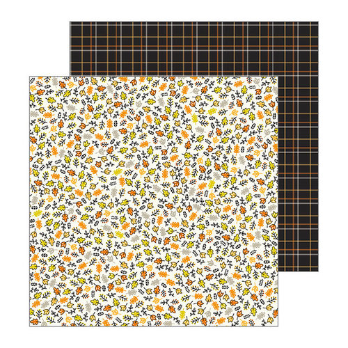 Pebbles - Spooky Boo Collection - Halloween - 12 x 12 Double Sided Paper - Falling Leaves