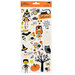 Pebbles - Spooky Boo Collection - Halloween - Cardstock Stickers with Glitter Accents