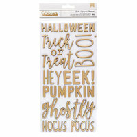 Pebbles - Spooky Boo Collection - Halloween - Thickers - Foam - Foil - Phrase - Gold