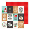 Pebbles - Cozy and Bright Collection - Christmas - 12 x 12 Double Sided Paper - Merry Little Christmas