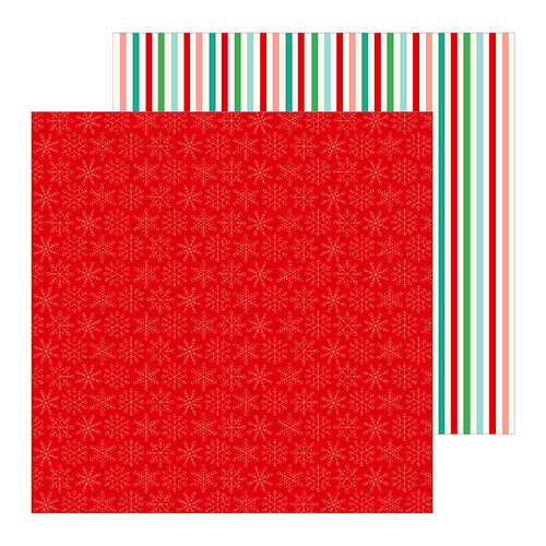 Pebbles - Cozy and Bright Collection - Christmas - 12 x 12 Double Sided Paper - Merry and Bright