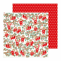 Pebbles - Cozy and Bright Collection - Christmas - 12 x 12 Double Sided Paper - Jingle All The Way