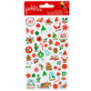 Pebbles - Cozy and Bright Collection - Christmas - Clear Stickers - Mini