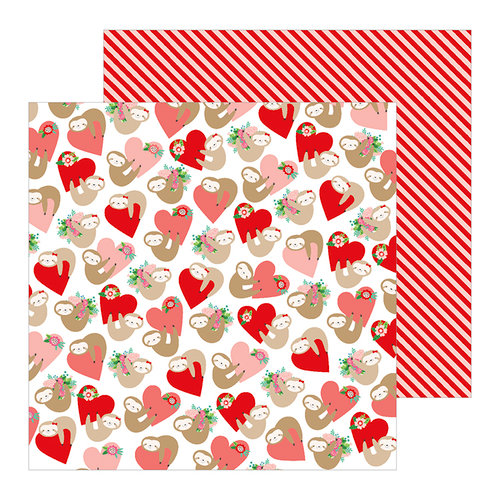Pebbles - Loves Me Collection - 12 x 12 Double Sided Paper - Huggably Yours