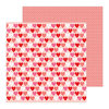 Pebbles - Loves Me Collection - 12 x 12 Double Sided Paper - Love Talk