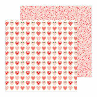 Pebbles - Loves Me Collection - 12 x 12 Double Sided Paper - Sweet Love