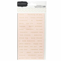 Pebbles - Along The Way Collection - Cardstock Stickers with Foil Accents - Phrases