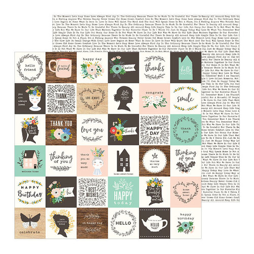 Pebbles - Along The Way Collection - 12 x 12 Double Sided Paper - Sweet Sentiments