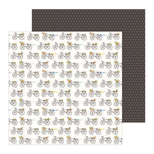 Pebbles - Along The Way Collection - 12 x 12 Double Sided Paper - Ride With Me