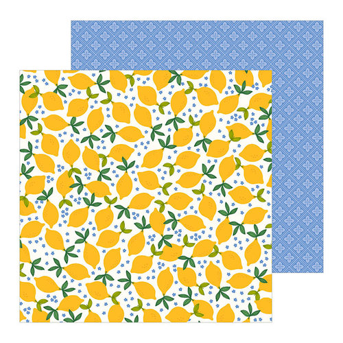 Pebbles - Along The Way Collection - 12 x 12 Double Sided Paper - Lemonade Stand