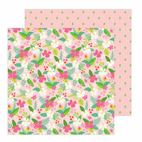 Pebbles - Chasing Adventure Collection - 12 x 12 Double Sided Paper - Tropical Delight