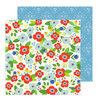 Pebbles - Chasing Adventure Collection - 12 x 12 Double Sided Paper - Flower Market