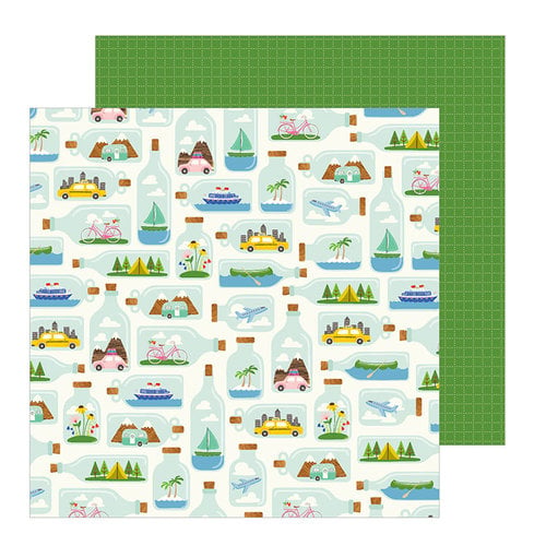 Pebbles - Chasing Adventure Collection - 12 x 12 Double Sided Paper - Tiny Travels