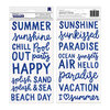 Pebbles - Oh Summertime Collection - Thickers - Foam - Blue Glitter - Phrase and Icons