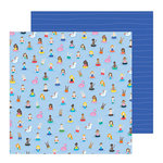 Pebbles - Oh Summertime Collection - 12 x 12 Double Sided Paper - Taking A Dip