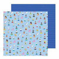 Pebbles - Oh Summertime Collection - 12 x 12 Double Sided Paper - Taking A Dip
