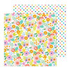 Pebbles - Oh Summertime Collection - 12 x 12 Double Sided Paper - Summer Bouquet