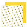 Pebbles - Oh Summertime Collection - 12 x 12 Double Sided Paper - Bee Happy