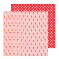 Pebbles - Oh Summertime Collection - 12 x 12 Double Sided Paper - Lobsters