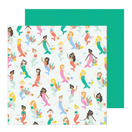 Pebbles - Oh Summertime Collection - 12 x 12 Double Sided Paper - Under The Sea